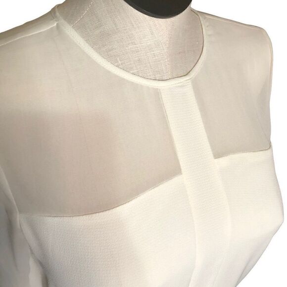 Vince Camuto Blouse Womens S Antique White Minimalist Modern NWT - Picture 4 of 6